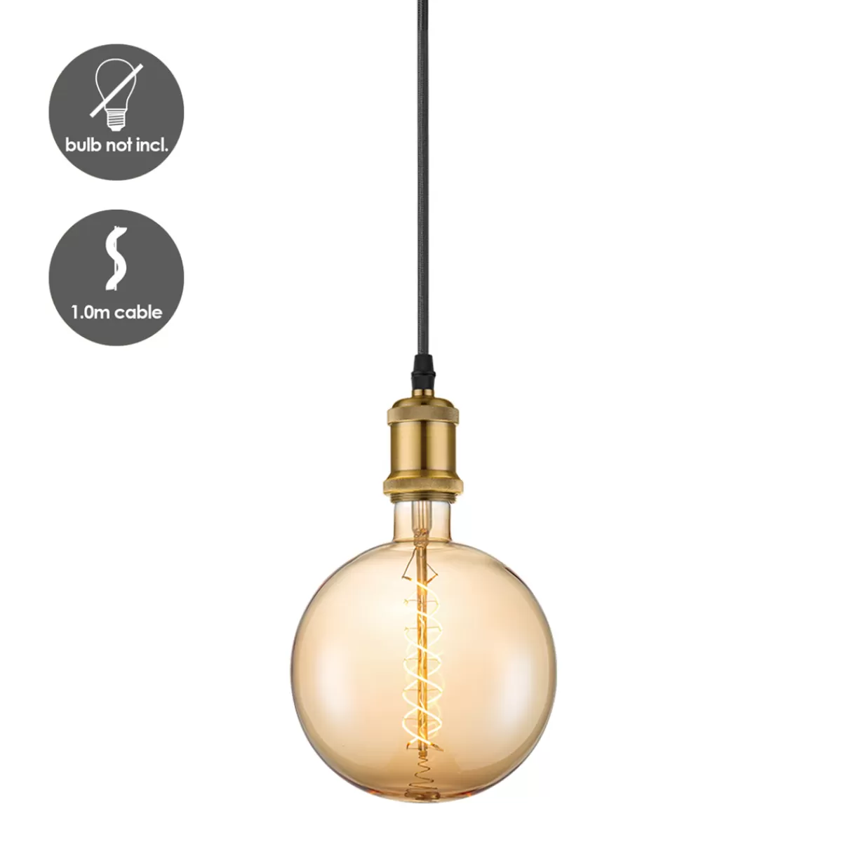 Brico Home Sweet Home Hanglamp Vintage Brons E27