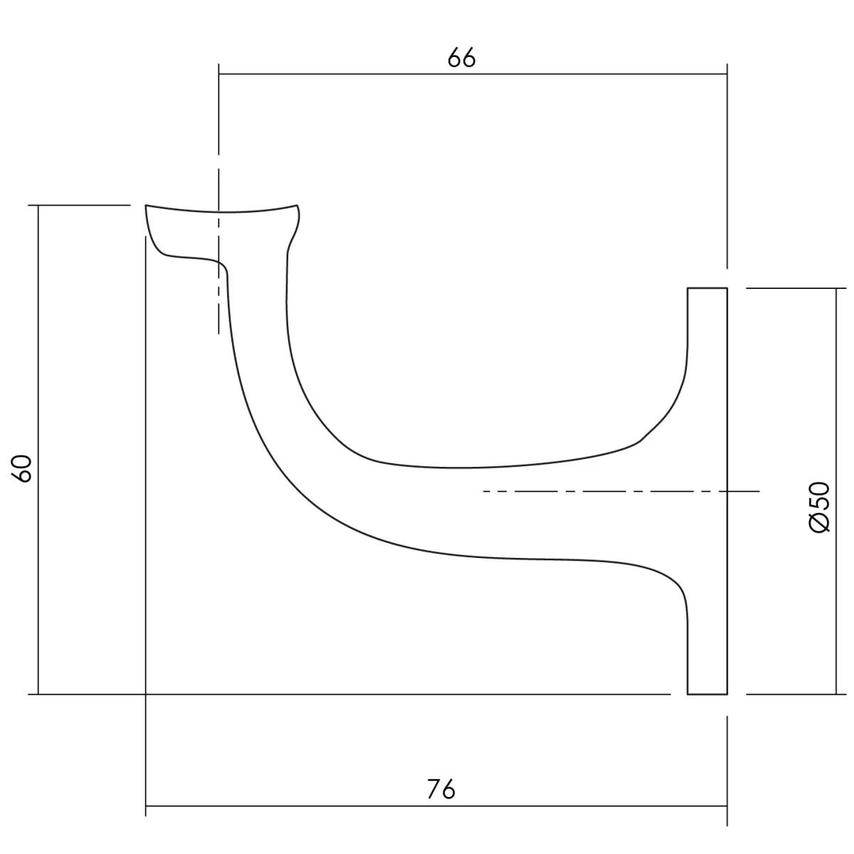 Brico Trapleuningen-Intersteel Leuninghouder Hol Zadel Blind Messing Gelakt