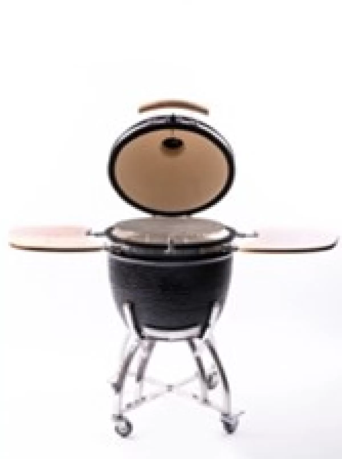 Brico Keramische Barbecue-Keramisch Barbecue Alleskunner 18 Inch Zwart + Trolley