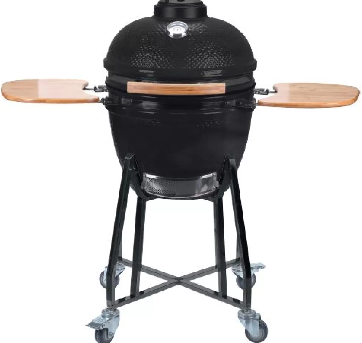 Brico Keramische Barbecue-Keramisch Barbecue Alleskunner 18 Inch Zwart + Trolley