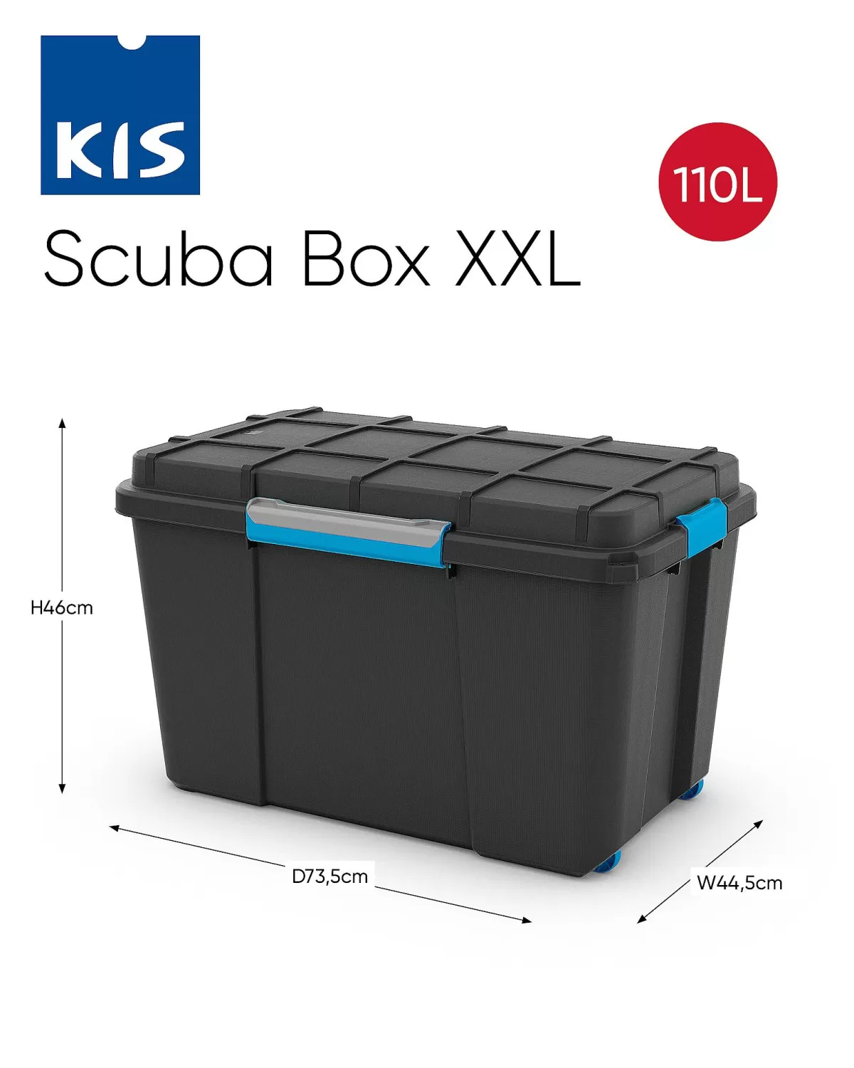 Brico Kis Scuba Opbergbox Xl 110L Zwart/Blauwe Shop