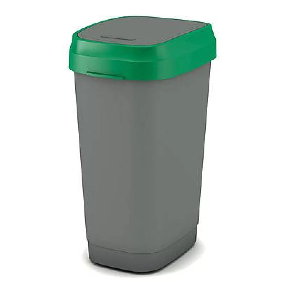 Brico Kis Vuilsnisbak 'Dual Swing Eco' Groen En Grijs 50 L Outlet