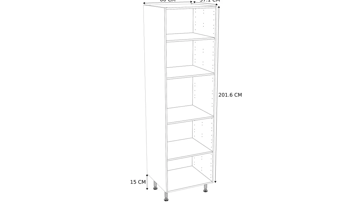 Brico Kolomkast Keuken Modulo Wit 60Cm Shop