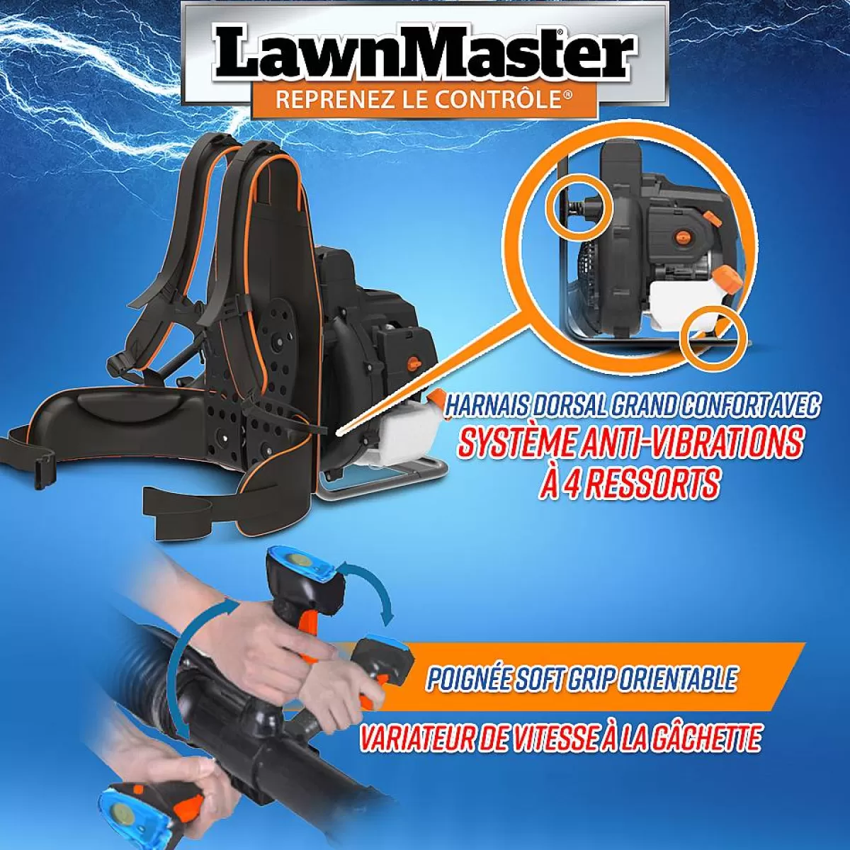 Brico Lawnmaster - 31Cc Rugzak Thermische Blazer Met Elektrische Start Clearance