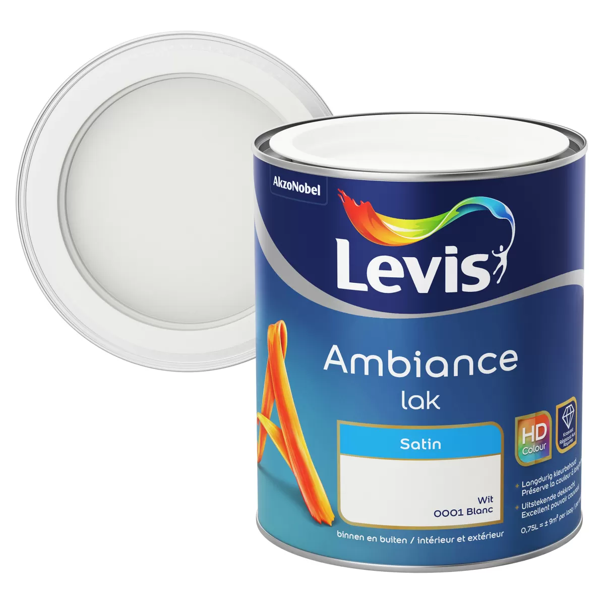 Brico Lakken-Levis Lak Ambiance Satijn Wit 750Ml