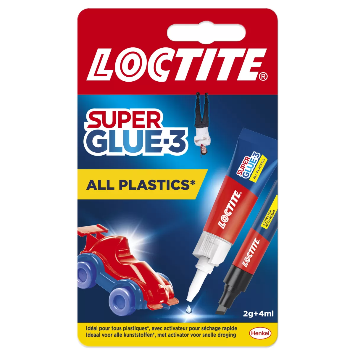 Brico Lijm- & Kitpistolen-Loctite Secondelijm Super Glue-3 All Plastics 2Gr+4Ml