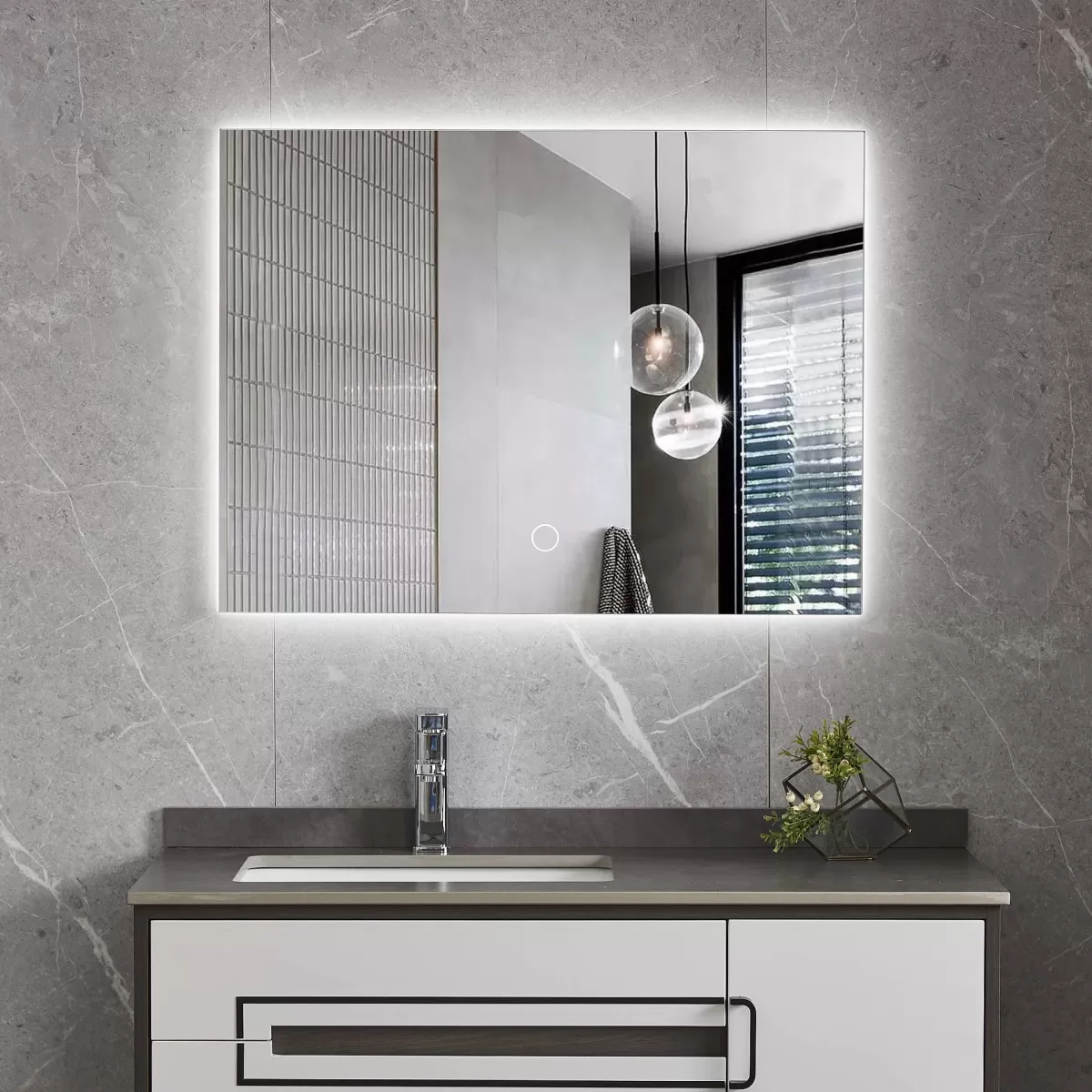 Brico Lomazoo Badkamerspiegel Bryce Met Led Verlichting 60 X 80 Cm New