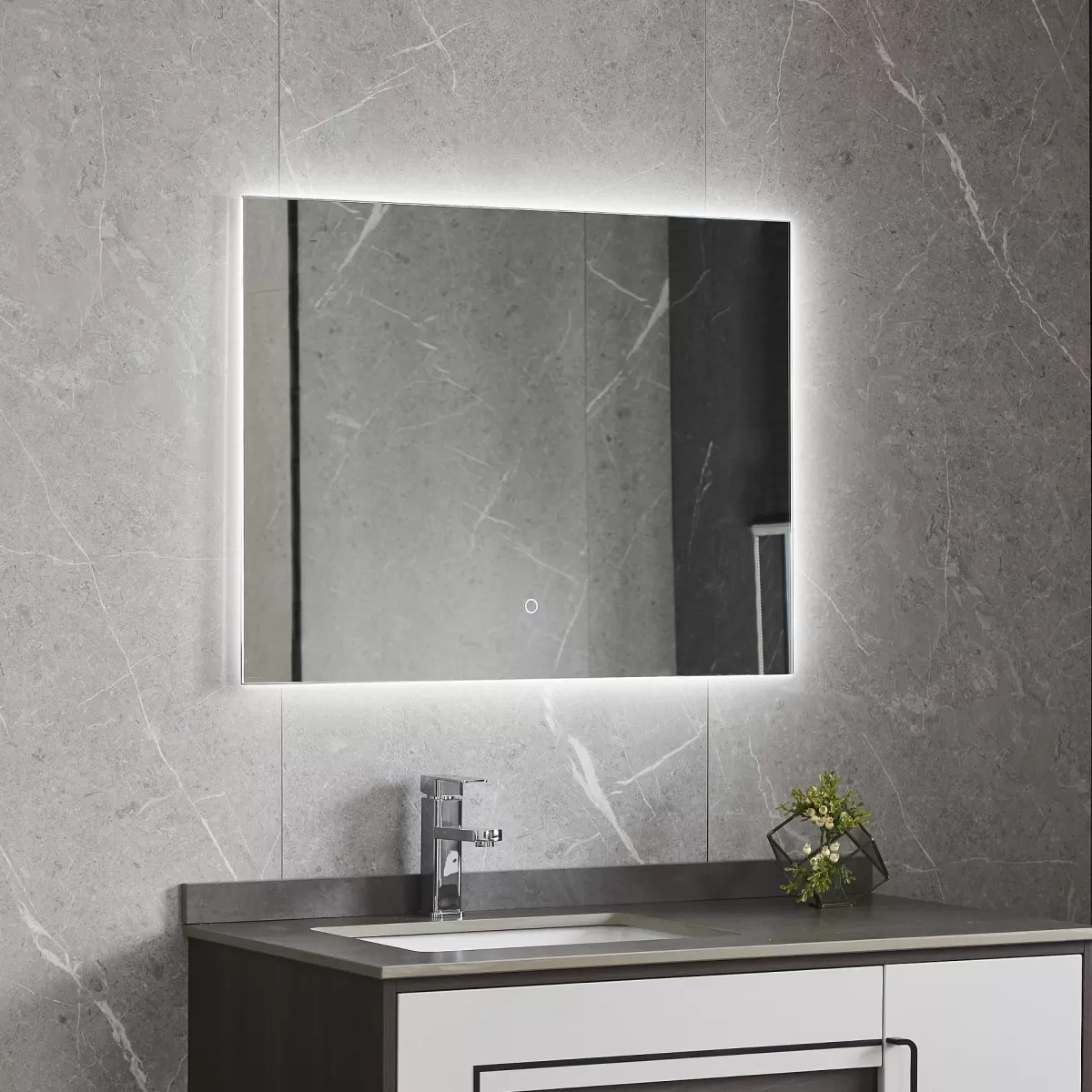 Brico Lomazoo Badkamerspiegel Bryce Met Led Verlichting 60 X 80 Cm New
