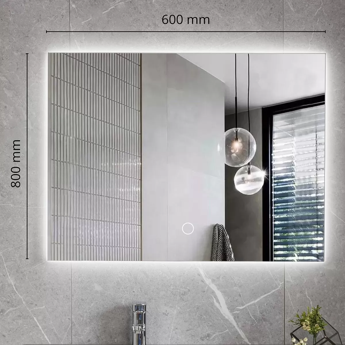 Brico Lomazoo Badkamerspiegel Bryce Met Led Verlichting 60 X 80 Cm New