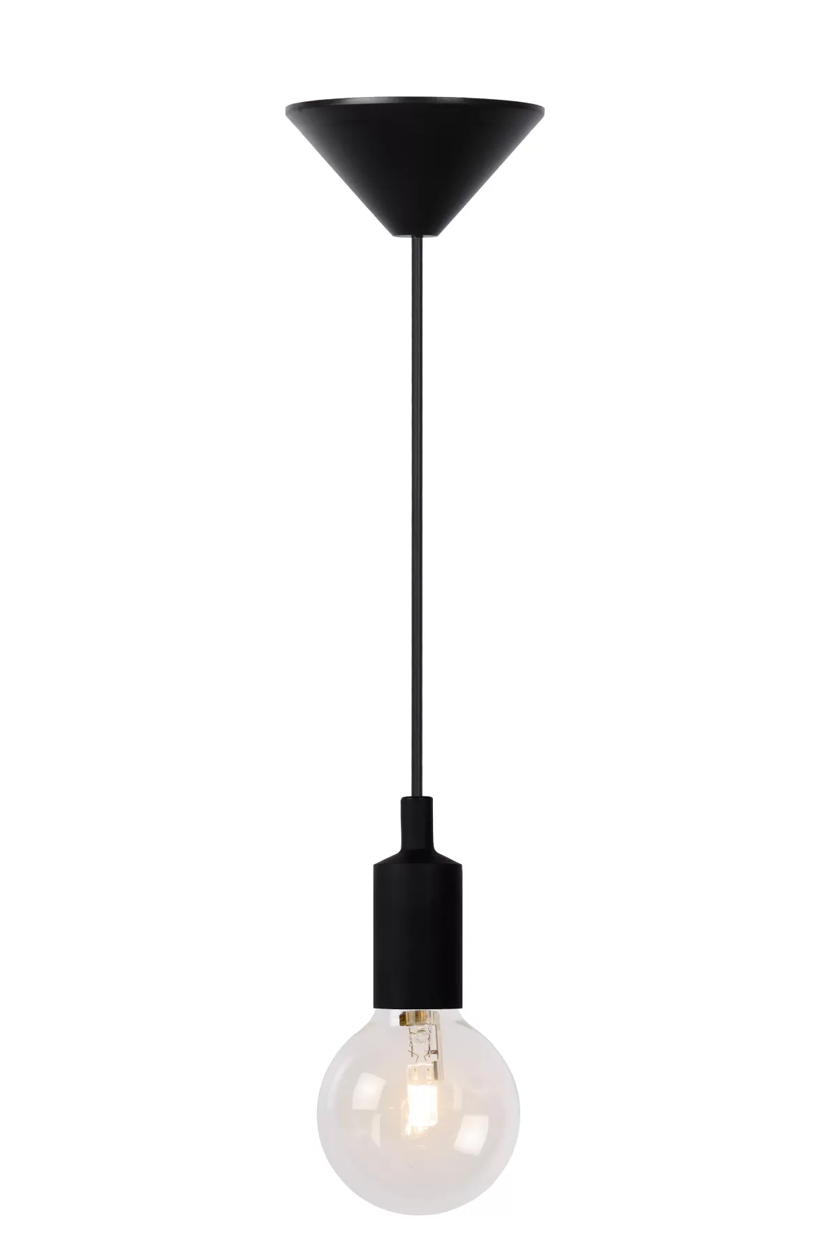 Brico Lucide Hanglamp Fix Zwart 10Cm E27