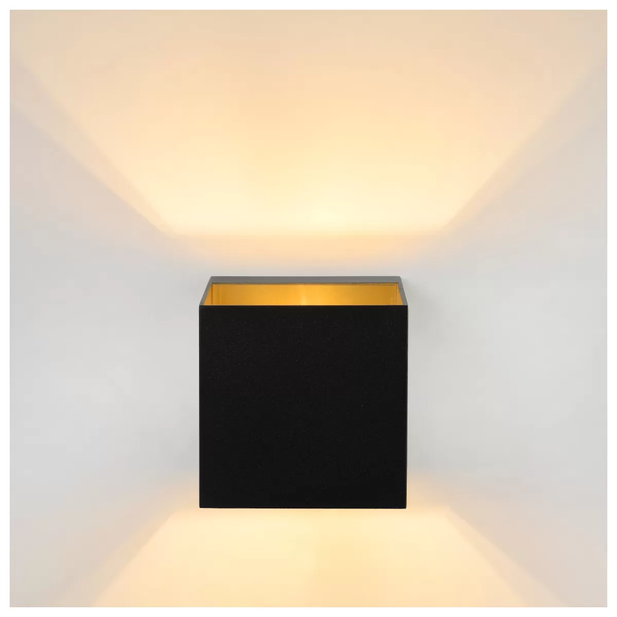 Brico Lucide Wandlamp Devi Zwart Goud G9 42W