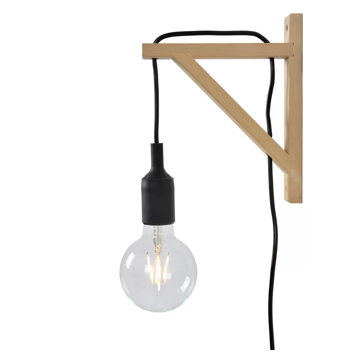 Brico Lucide Wandlamp Fix Wall Zwart E27