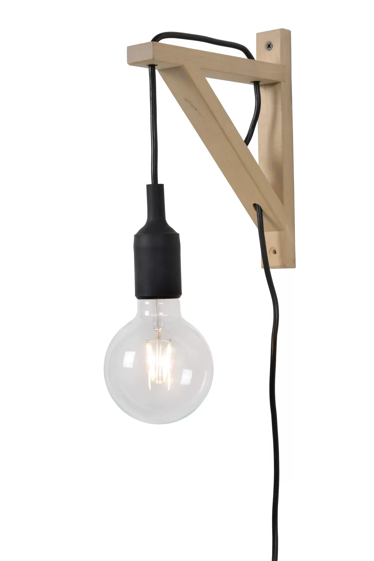 Brico Lucide Wandlamp Fix Wall Zwart E27