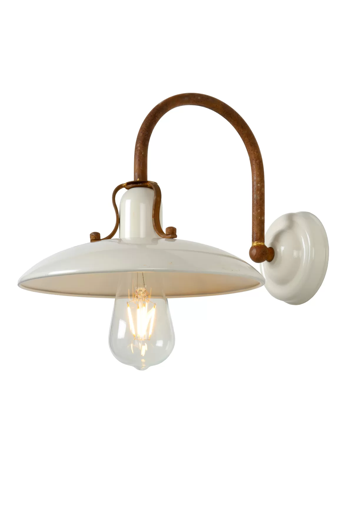 Brico Lucide Wandlamp Romer Beige O24Cm E27