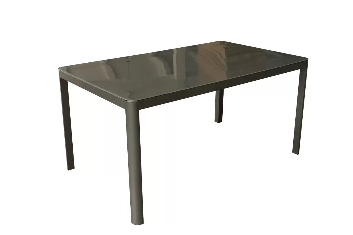 Brico Tuintafels-Macari Tuintafel + Verstelbare Poten Glas/Aluminium 150X90X75Cm