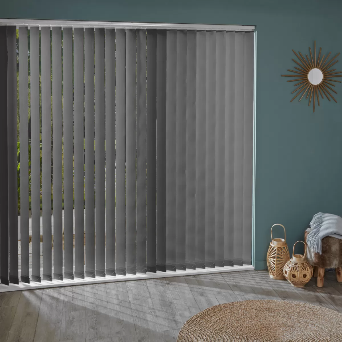 Brico Lamellen-Madeco 3293 Verticale Lamellen 5 Stuks Antraciet 8,9 X 280 Cm