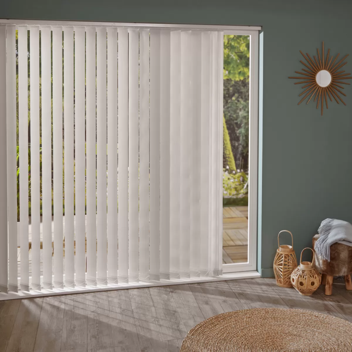 Brico Lamellen-Madeco 3297 Verticale Lamellen 5 Stuks Lichtdoorlatend Goudgrijs 8,9 X 280 Cm