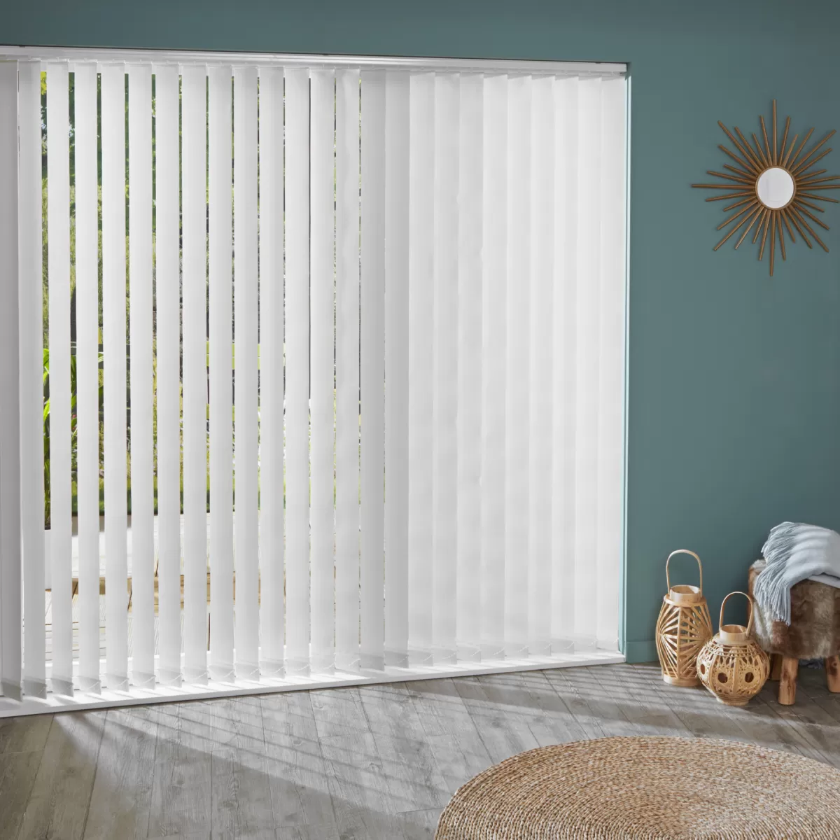 Brico Lamellen-Madeco 3316 Verticale Lamellen 5 Stuks Brandwerend Lichtdoorlatend Wit 8,9 X 280 Cm