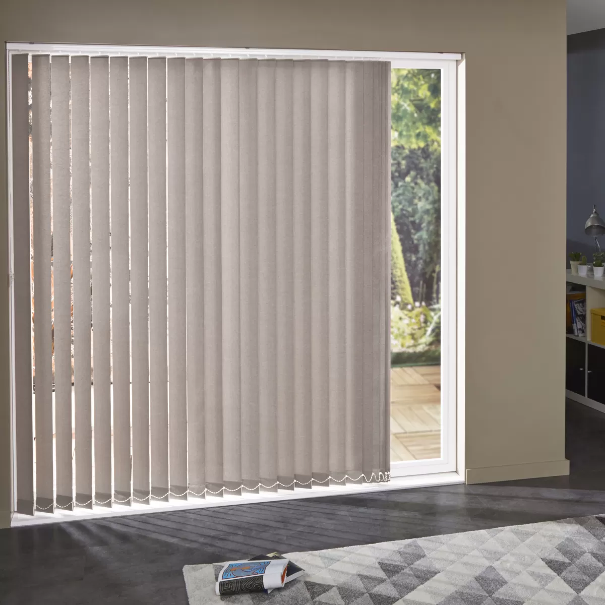 Brico Lamellen-Madeco 3321 Verticale Lamellen 5 Stuks Brandwerend Lichtdoorlatend Beige 8,9 X 280 Cm