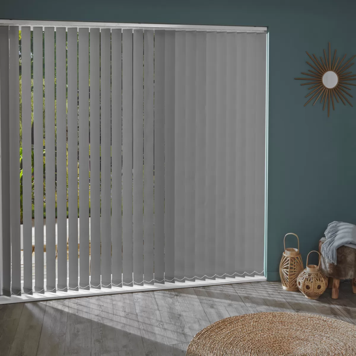 Brico Lamellen-Madeco 3792 Verticale Lamellen 5 Stuks Verduisterend Grijs 8,9 X 280 Cm