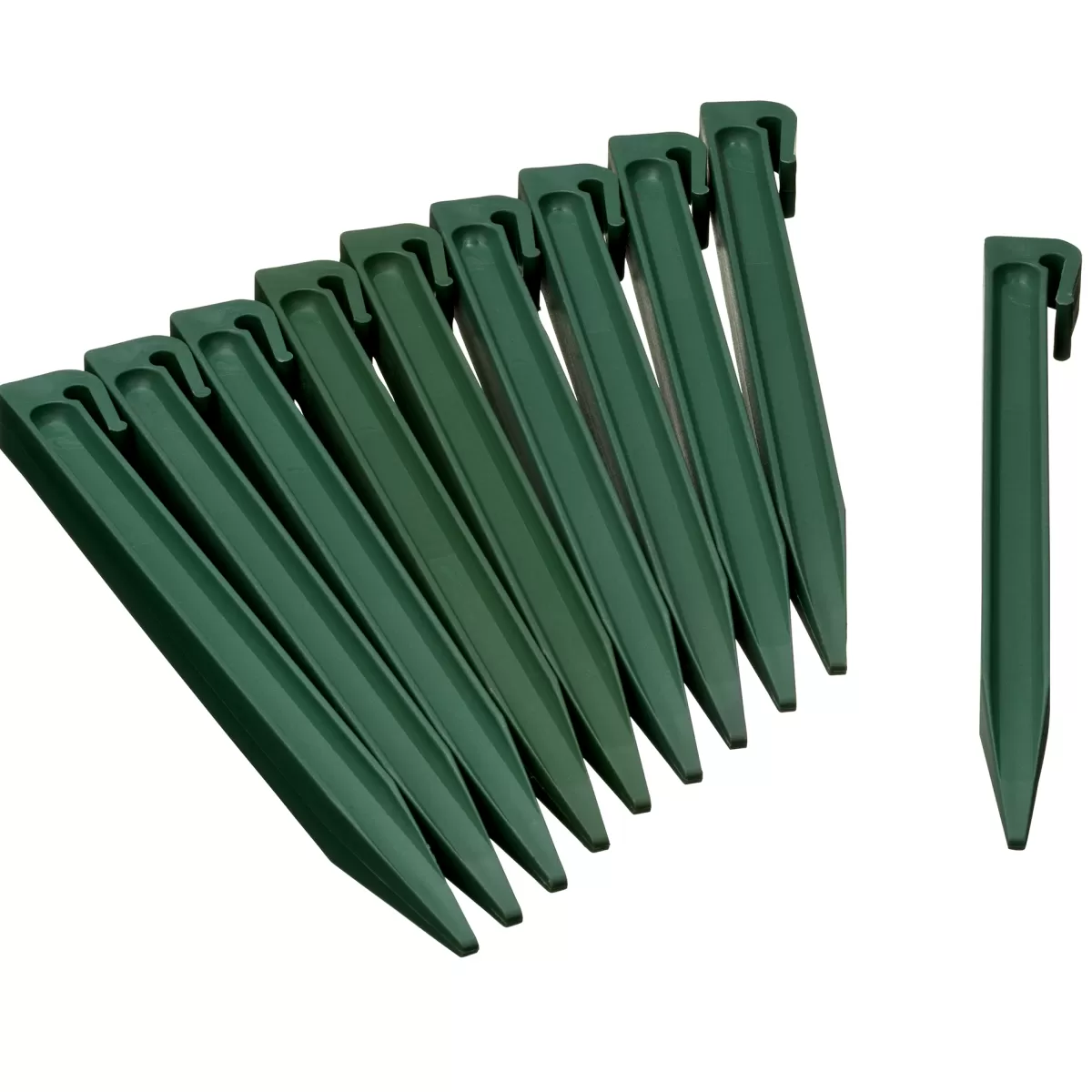 Brico Opsluitbanden & Boordstenen-Nature Grondpennen Voor Tuinborder Polyethyleen Groen 1,9X1,8X26,7Cm 10 Stuks