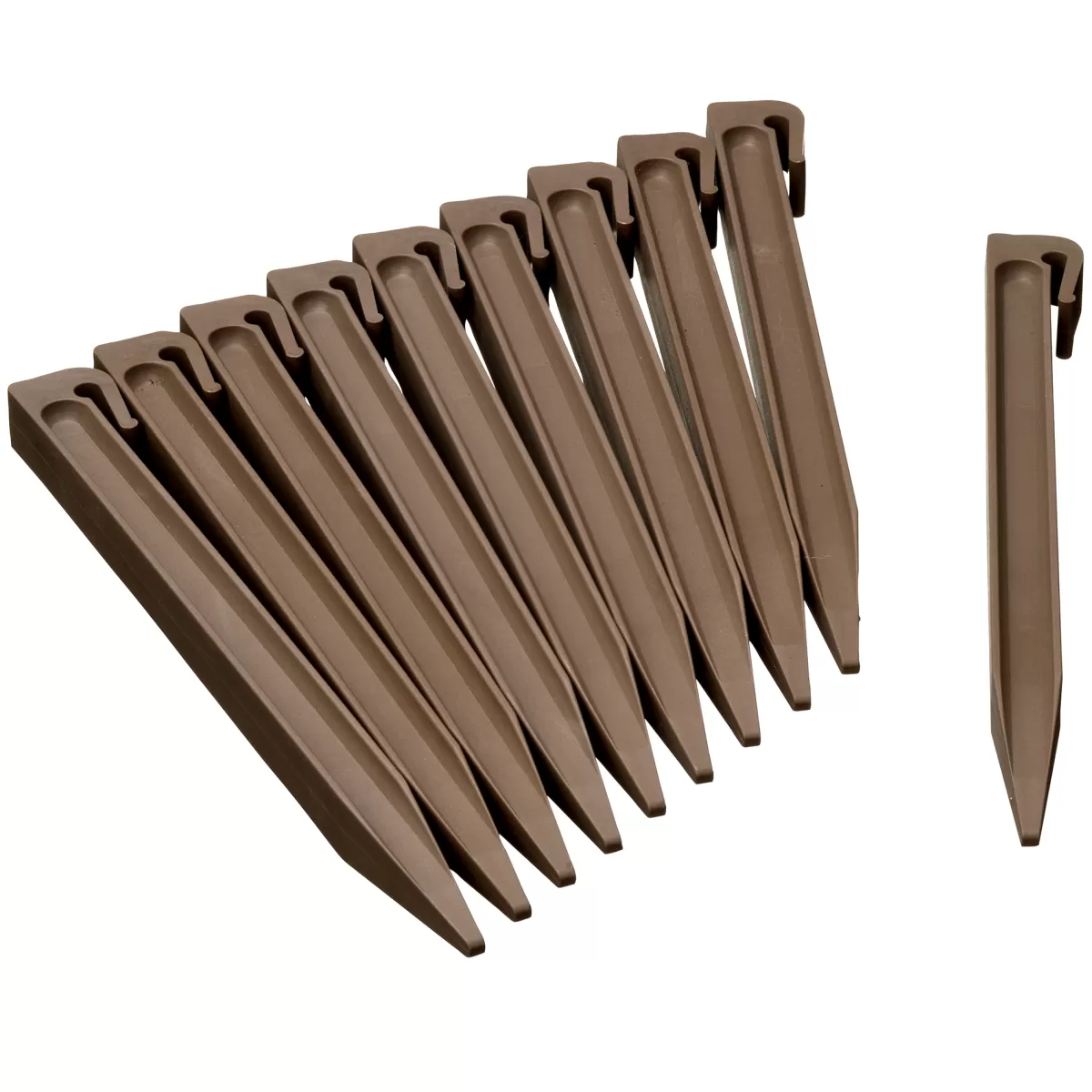 Brico Opsluitbanden & Boordstenen-Nature Grondpennen Voor Tuinborder Polyethyleen Taupe 1,9X1,8X26,7Cm 10 Stuks