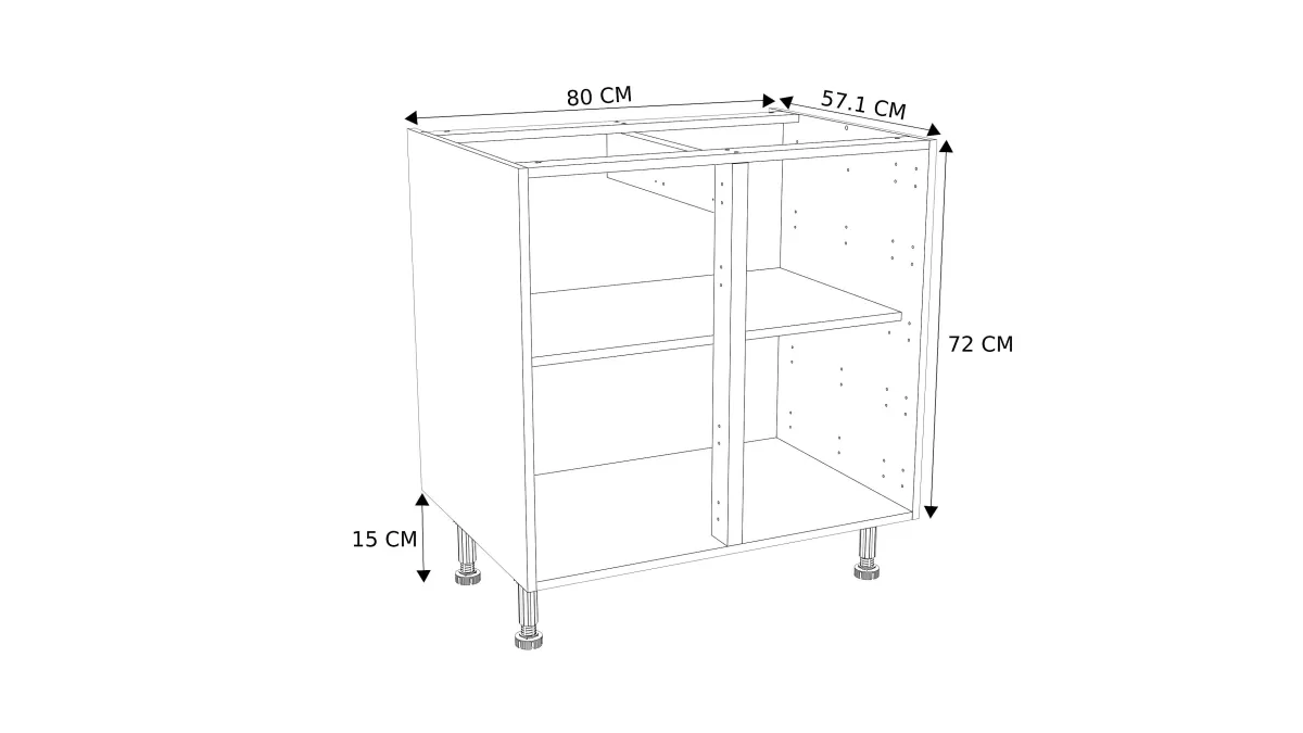 Brico Onderkast Keuken Modulo Wit 80Cm Clearance