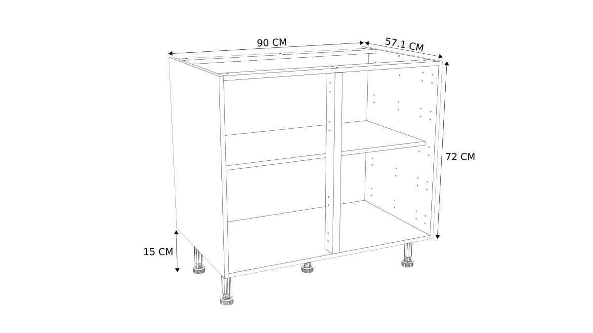 Brico Onderkast Keuken Modulo Wit 90Cm Clearance