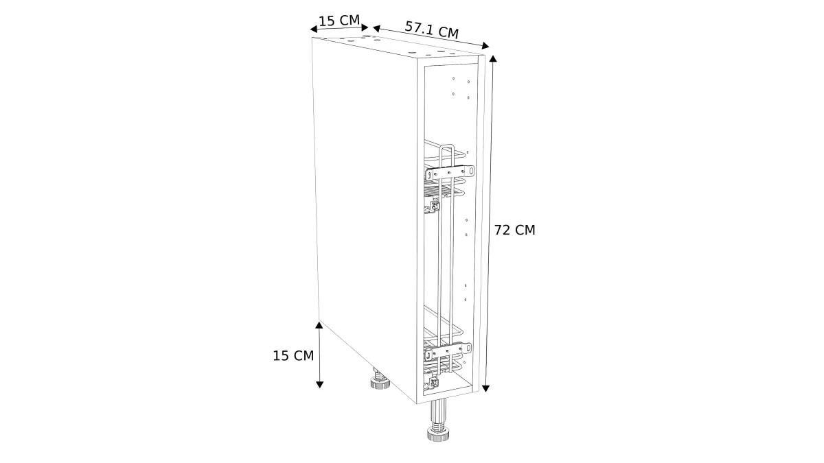 Brico Onderkast Kruidenrek Keuken Modulo Wit 15Cm Cheap