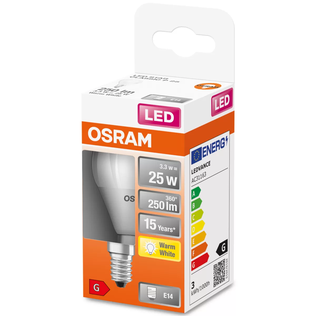 Brico Osram Ledlamp Star Classic P Warm Wit E14 3,3W