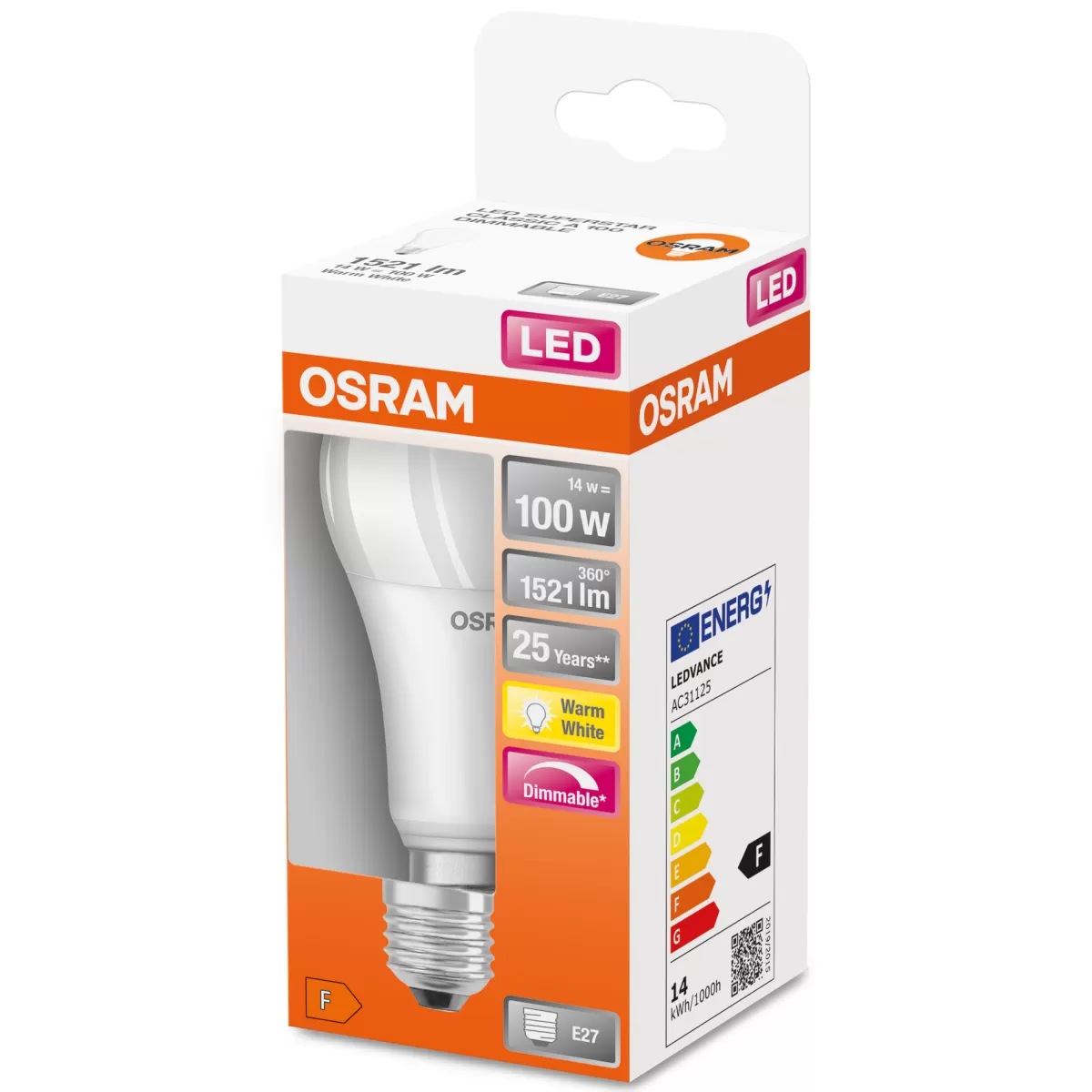 Brico Osram Ledlamp Superstar Classic A Dimbaar Warm Wit E27 14W