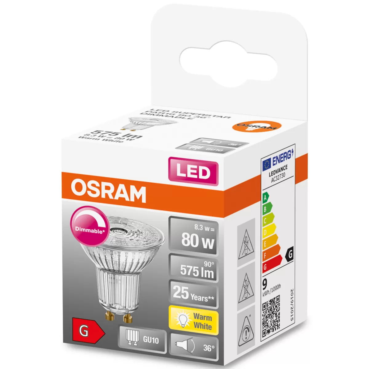 Brico Osram Ledreflectorlamp Superstar Par16 Dimbaar Warm Wit Gu10 8,3W