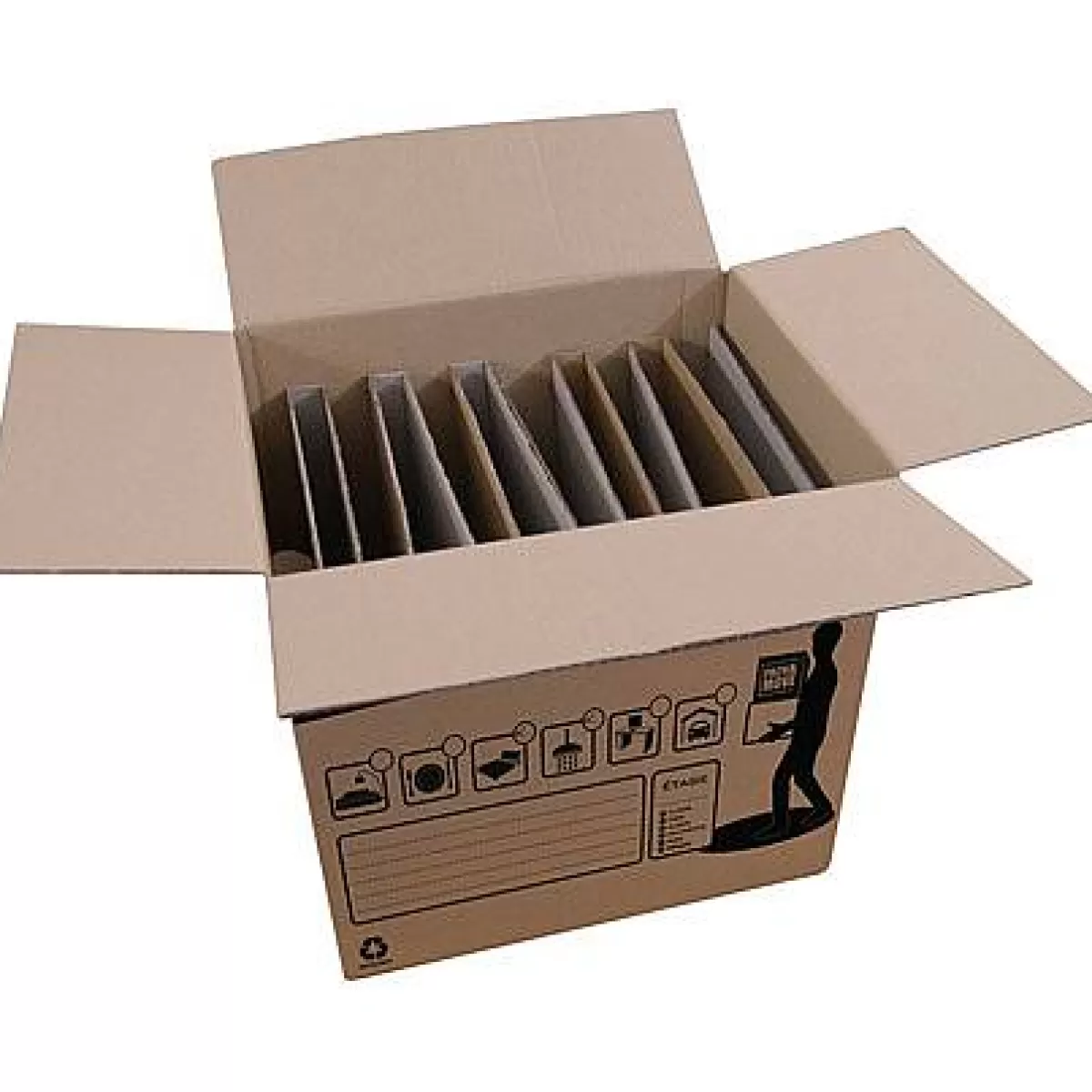 Brico Pack & Move Doos Met Verdelen Voor Borden 50L Sale