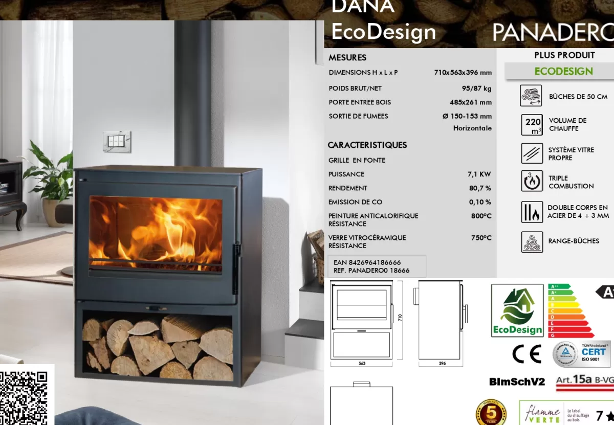 Brico Panadero Houtkachel Dana Ecodesign 7,1Kw