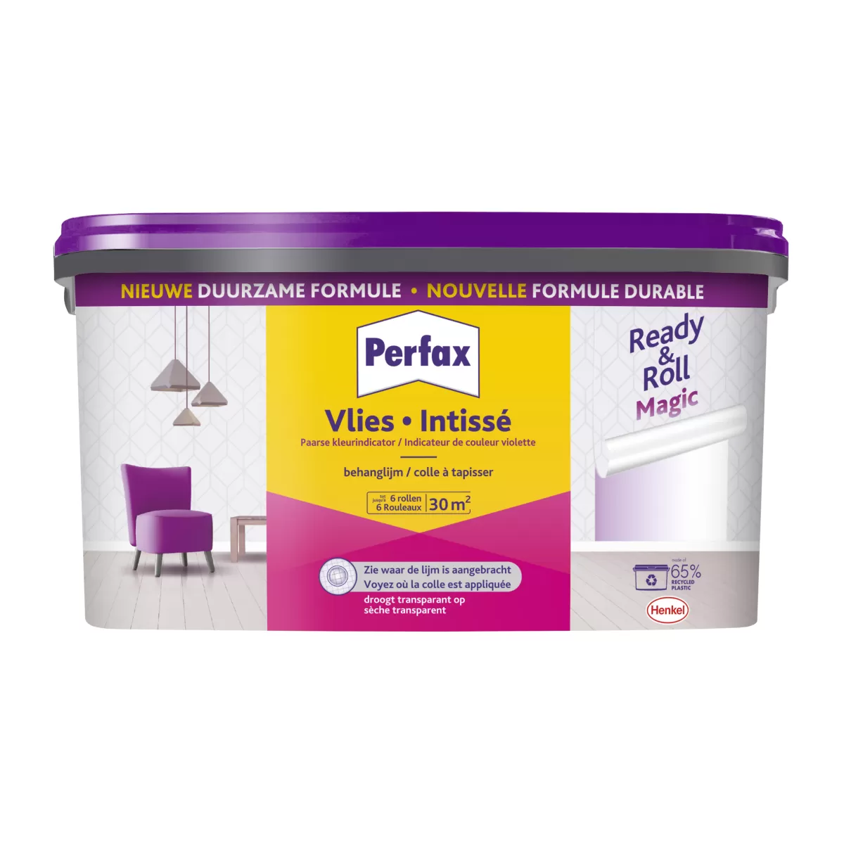 Brico Behanglijm-Perfax Behanglijm Ready&Roll Magic Vlies 4,5Kg