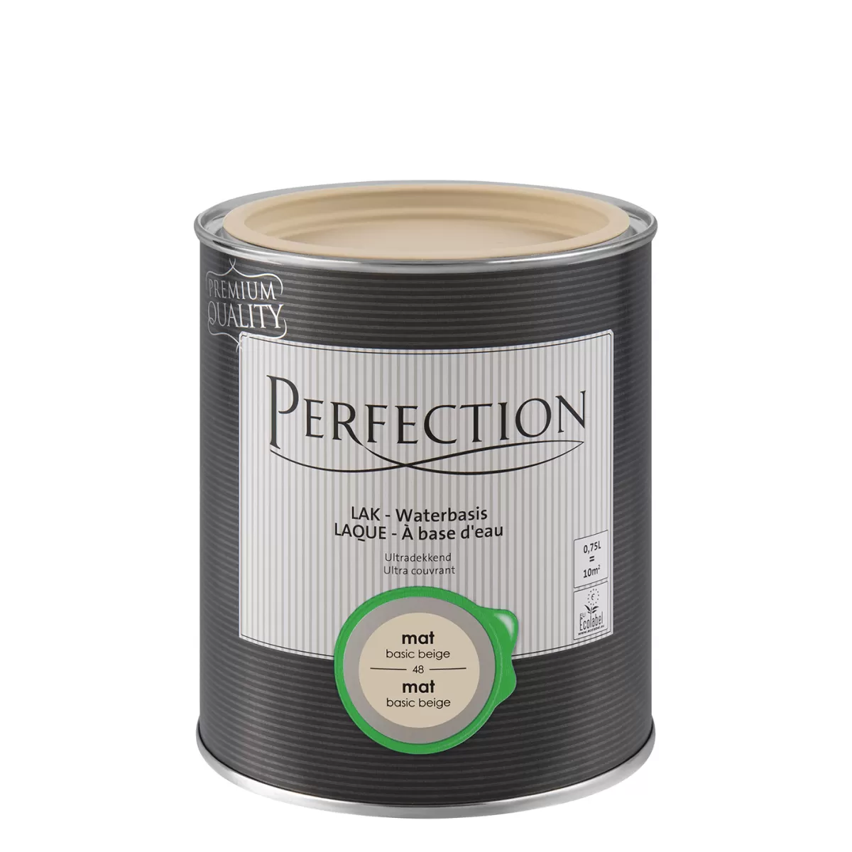 Brico Lakken-Perfection Lak Ultradekkend Mat Basic Beige 750Ml