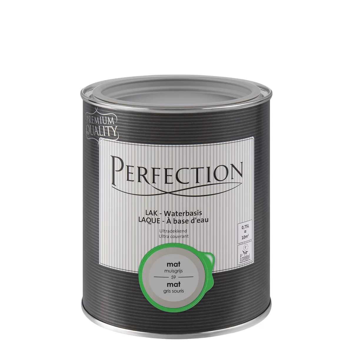 Brico Lakken-Perfection Lak Ultradekkend Mat Muisgrijs 750Ml