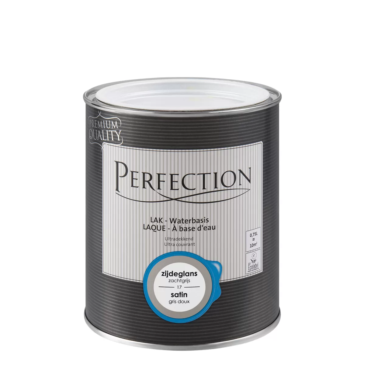 Brico Lakken-Perfection Lak Ultradekkend Zijdeglans Zachtgrijs 750Ml