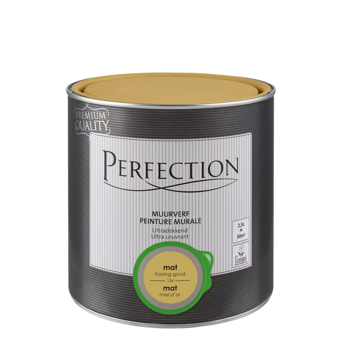 Brico Muurverf-Perfection Ultradekkende Muurverf Honinggoud Mat 2,5L