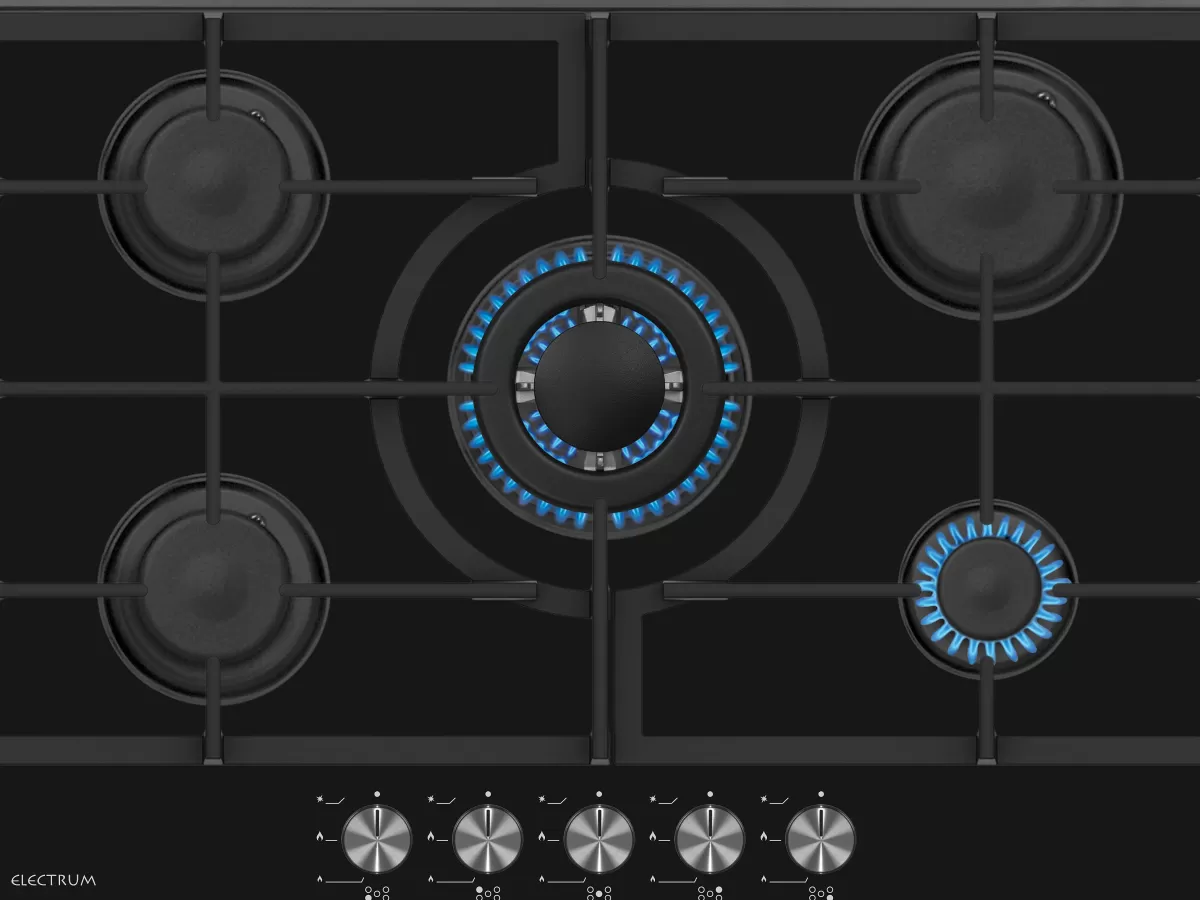 Brico Plaque De Cuisson A Gaz Electrum Sur Verre Ps 7051 Cr Clearance