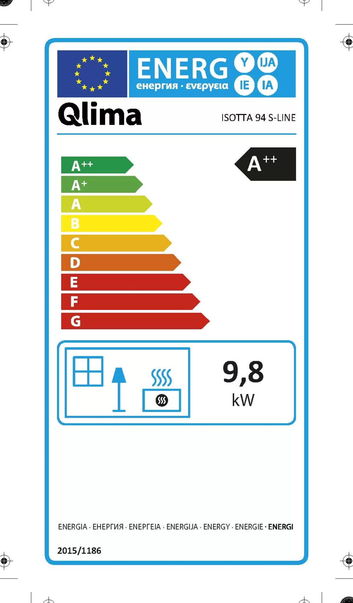 Brico Qlima Pelletkachel Isotta 94S-Line 9,84Kw