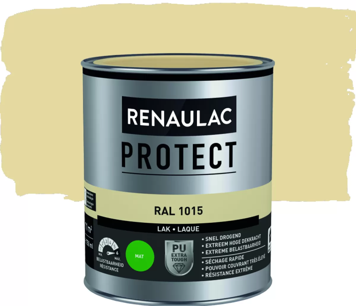 Brico Lakken-Renaulac Lak Protect Ral1015 Mat 750Ml