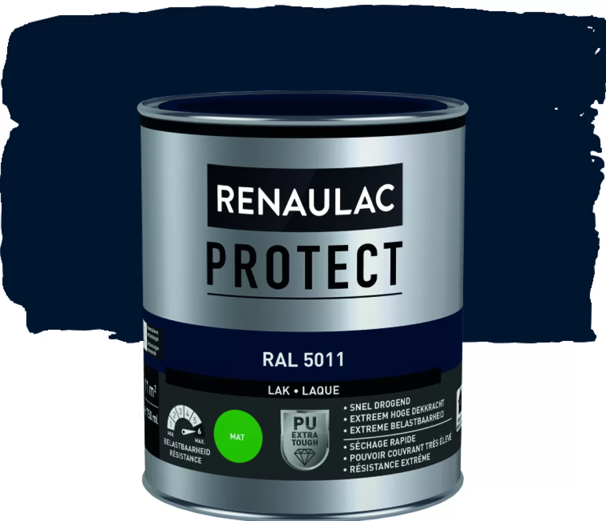 Brico Lakken-Renaulac Lak Protect Ral5011 Mat 750Ml