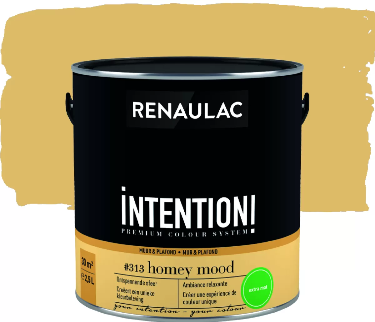 Brico Muurverf-Renaulac Muur- En Plafondverf Intention Homey Mood Extra Mat 2,5L