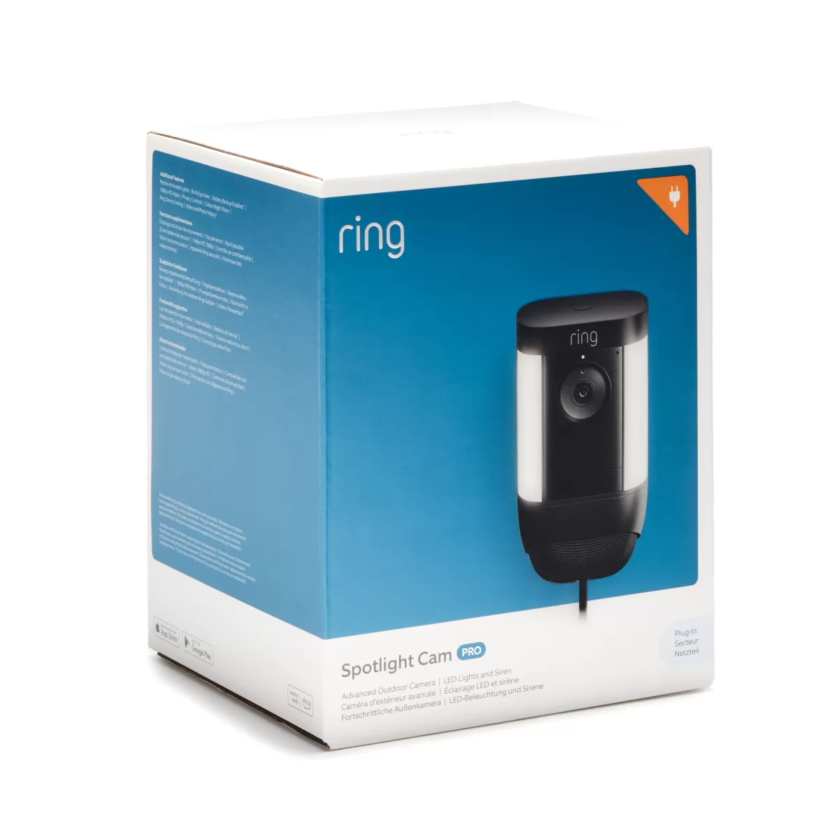 Brico Beveiligingscamera-Ring Beveiligingscamera Spotlight Cam Pro - Plug-In - 1080P Hd-Video - Zwart