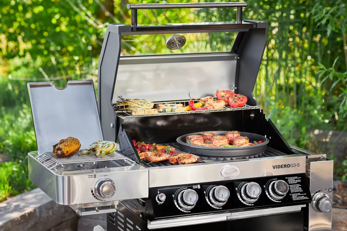 Brico Gasbarbecue-Rosle Gasbarbecue Videro G4-S Vario 30Mbar 81,5X65,5X65,5Cm