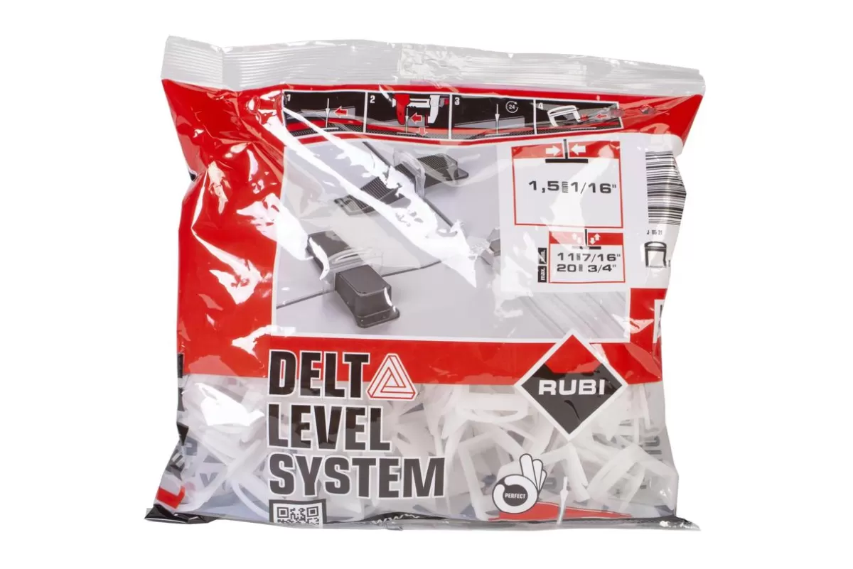 Brico Rubi Delta Leveling System Clip Voor Voeg 1,5Mm, Hoogte 11-20Mm, 100Stuks