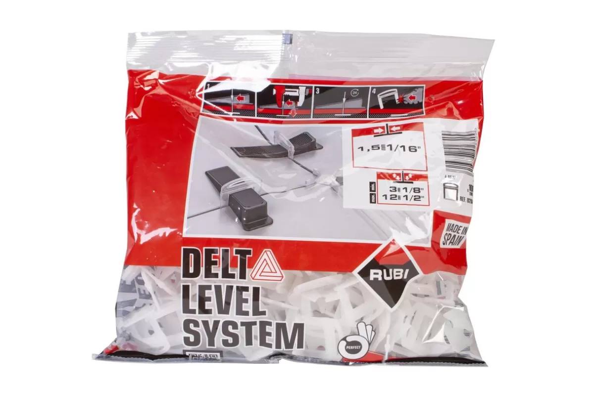 Brico Rubi Delta Leveling System Clip Voor Voeg 1,5Mm, Hoogte 3-12Mm, 100Stuks