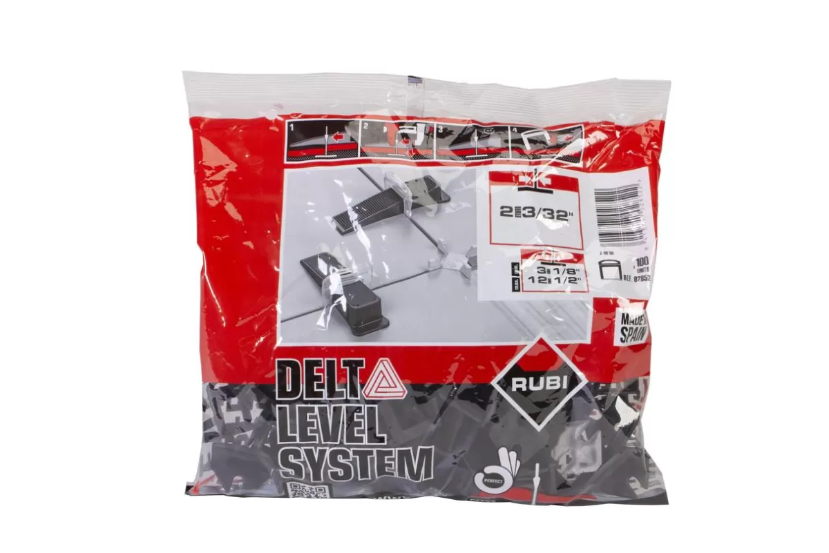 Brico Rubi Delta Leveling System Clip Voor Voeg 2Mm, Hoogte 3-12Mm, 100Stuks