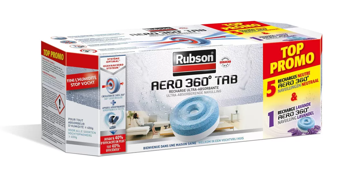 Brico Rubson Aero Navullingen Vochtopnemer 5St Neutraal + 1St Lavendel Outlet